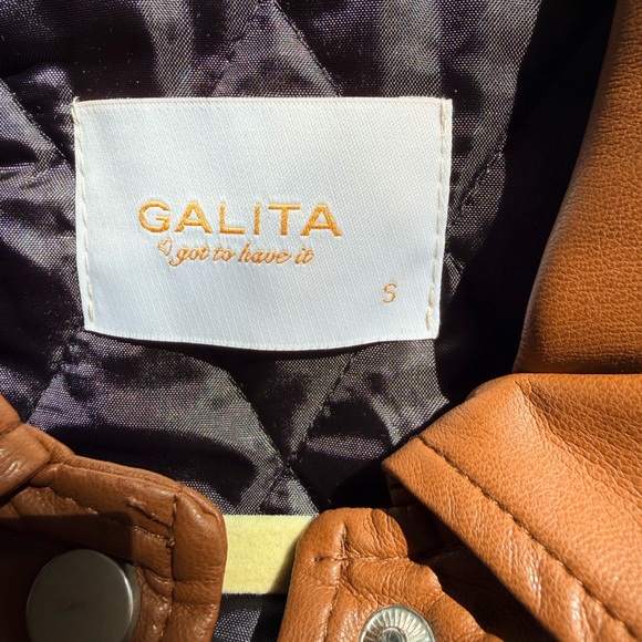 Faux-Leather Varsity Jacket in Brown and Black with Patch Detail - Picture 10 of 13